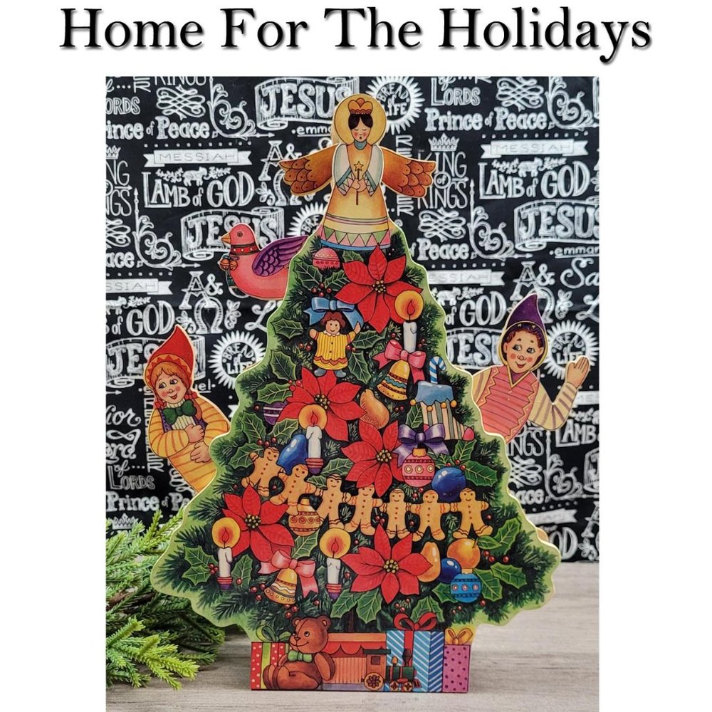 Vintage 1985 Home For The Holidays Wooden Musical Animated Christmas Tree